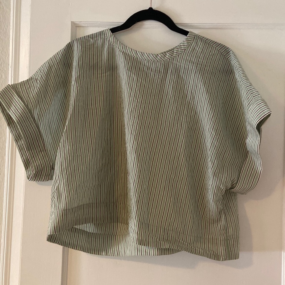Boxy cropped short sleeve madewell top